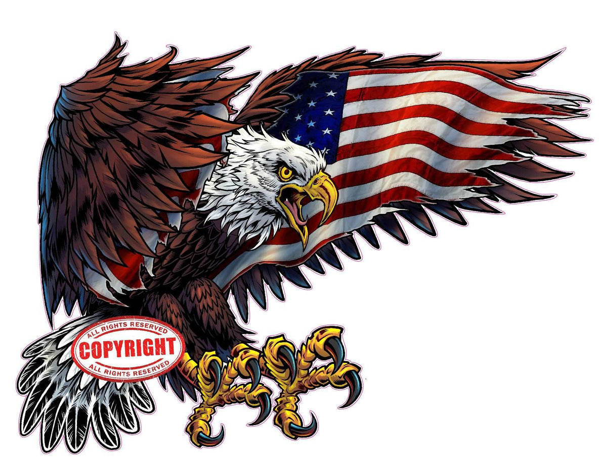 eagle american flag