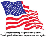 Bald Eagle Worn American Flag Decal