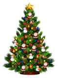 Holiday Build a Christmas Tree with Santa and snowman Wall Decor Decal