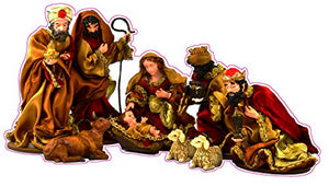 Christmas and Holiday Manger Scene Baby Jesus Window and Wall Decor Decal - 12"x7" | Nostalgia Decals Online vinyl sticker wall decor, wall decoration vinyl decals, vinyl holiday wall stickers, vinyl window stickers for the holidays