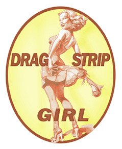 Drag Strip Girl Decal - | Nostalgia Decals Online retro car decals, old school vinyl stickers for cars, racing graphics for cars, car decals for girls