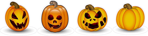 Halloween Pumpkins Version 5 Wall or Window Decor Decal - 12
