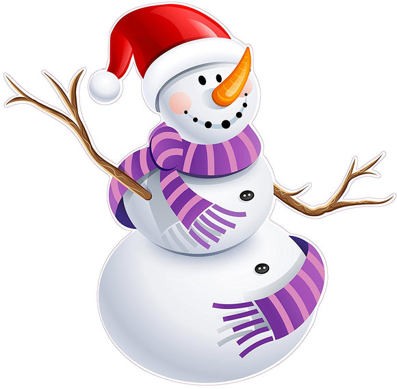 Snowman Version 4 Window and Wall Decor Decal - 12