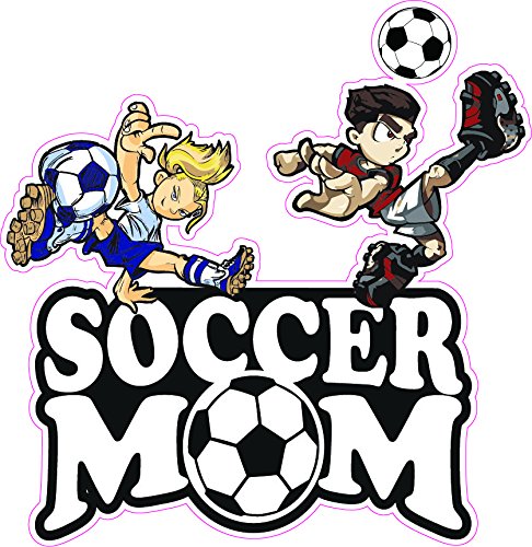 Soccer Mom Boy and Girl Decal - | Nostalgia Decals Online retro car decals, old school vinyl stickers for cars, racing graphics for cars, car decals for girls