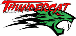 Thundercat Red Decal - 7" x 3" | Nostalgia Decals Online vinyl graphics for snowmobiles, vinyl snowmobile stickers, die cut vinyl jetski graphics