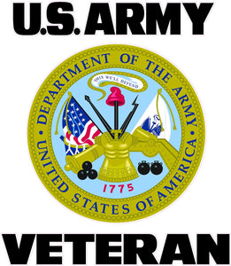 U.S. Army Veteran Shield Decal - | Nostalgia Decals Online military window stickers for cars and trucks, army vinyl decals for cars, marine corps vinyl stickers, die cut vinyl navy decals