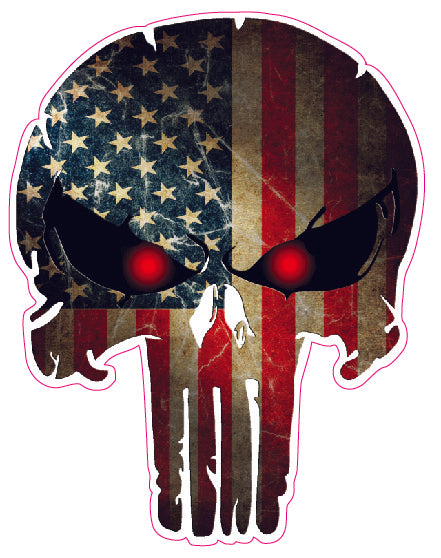 American Flag Punisher Decal- 24