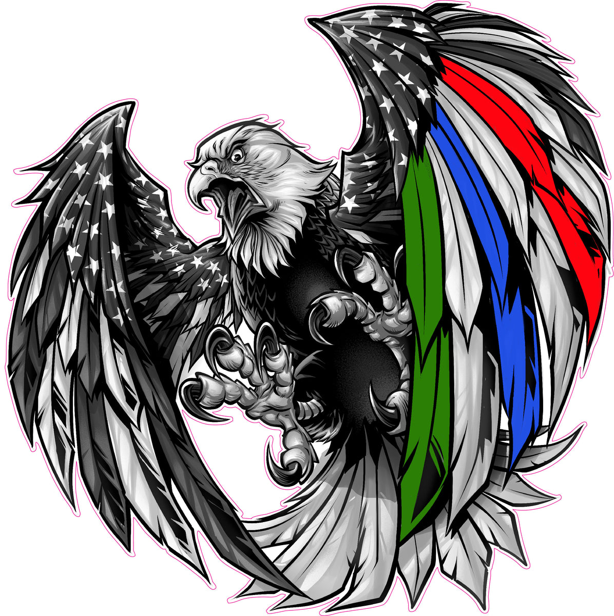 Reflective Mexican Flag Decal – First Responder Decal Co.