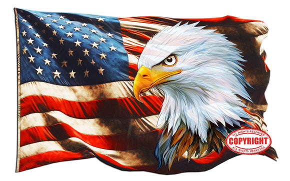 Nostalgia Decals - american flag eagle vinyl decal, rear window graphic decal truck, die cut vinyl decal stickers for car windows, die cut vinyl decals for walls