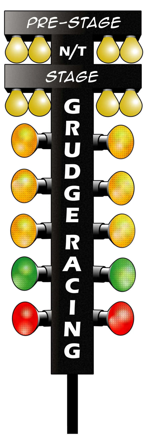 Grudge Racing Drag Tree Decal | Nostalgia Decals Retro Vinyl Stickers ...