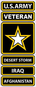 U.S. Army Veteran Desert Storm Iraq Afghanistan Decal