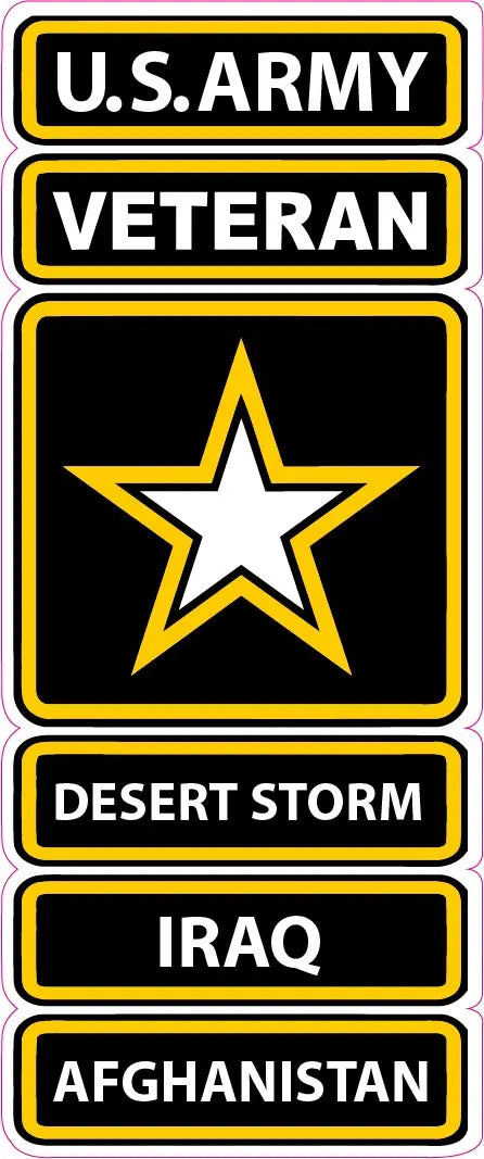 U.S. Army Veteran Desert Storm Iraq Afghanistan Decal