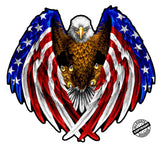 American Flag Eagle Wings Decal