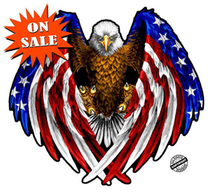 American Eagle Flag Wings Wall Decor