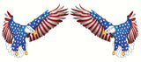 Flying American Flag Eagle Right and Left Decal