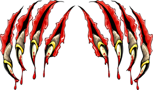Bloody Monster Claw  pairs Decal
