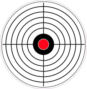 Bulls Eye Target Practice Decal - | Nostalgia Decals Online retro car decals, old school vinyl stickers for cars, racing graphics for cars, car decals for girls