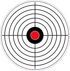 Bulls Eye Target Practice Decal - | Nostalgia Decals Online retro car decals, old school vinyl stickers for cars, racing graphics for cars, car decals for girls