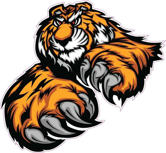 Clawing Tiger Decal - | Nostalgia Decals Online retro car decals, old school vinyl stickers for cars, racing graphics for cars, car decals for girls