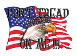 Don't tread on me American flag eagle decal