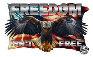 Freedom isn't free American Flag bald eagle Decal