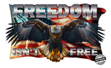 Freedom isn't free American Flag bald eagle Decal