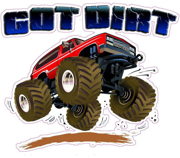 Got Dirt Decal - | Nostalgia Decals Online retro car decals, old school vinyl stickers for cars, racing graphics for cars, car decals for girls