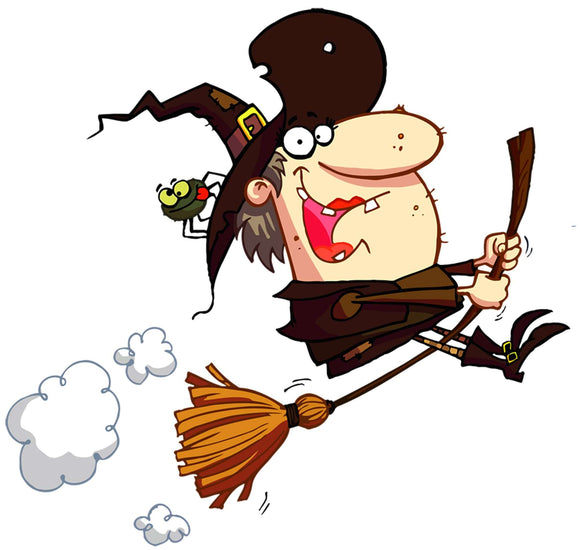 Halloween Funny Witch Window and Wall Decor Decal