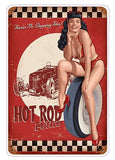 Hot Rod Pin Up Girl Decal - | Nostalgia Decals Online pinup girl decals, vinyl pin up girl stickers, pin up girl graphics for cars