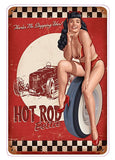 Hot Rod Pin Up Girl Decal - | Nostalgia Decals Online pinup girl decals, vinyl pin up girl stickers, pin up girl graphics for cars