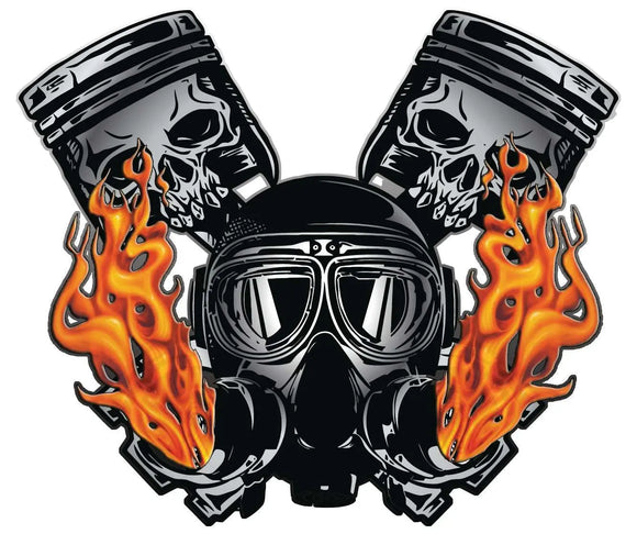 Nitro funny car head flaming Decal