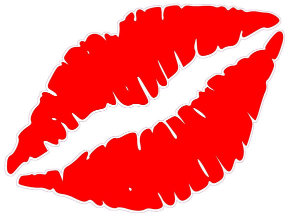 Red Lips Decal - | Nostalgia Decals Online retro car decals, old school vinyl stickers for cars, racing graphics for cars, car decals for girls