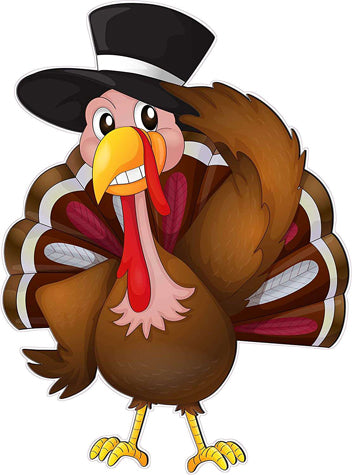 SALUTING TURKEY WALL DECAL
