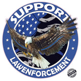 Support Thin Blue Line Law Enforcement American Flag Eagle