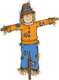 Halloween Scarecrow Version 2 Wall Decor Decal - 24" x 16" | Nostalgia Decals Online vinyl sticker wall decor, wall decoration vinyl decals, vinyl holiday wall stickers, vinyl window stickers for the holidays