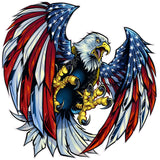 Screaming American Flag Bald Eagle Wings with UV Laminate