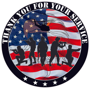 Military - Thank you for your Service Decal