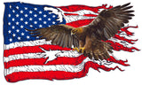 American Flag Golden Eagle Decal