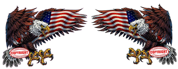 American Eagle American Flag 2023 Decal