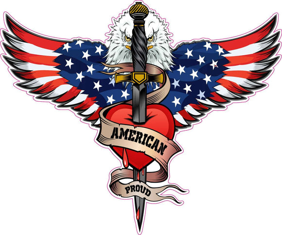 American proud eagle decal