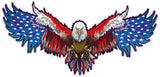 Attack Bald Eagle American Flag Decal