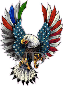 Thin Green Blue Red Line Military Law enforcement First Responders American Flag Eagle Black Tip decal