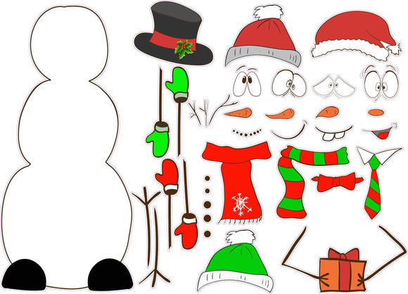 Build a Snowman Wall Decor Decal