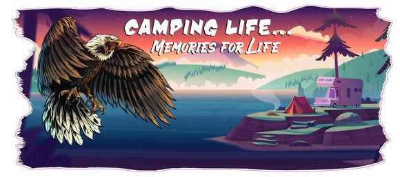 RV camper Graphics Camping Life Memories for life decal