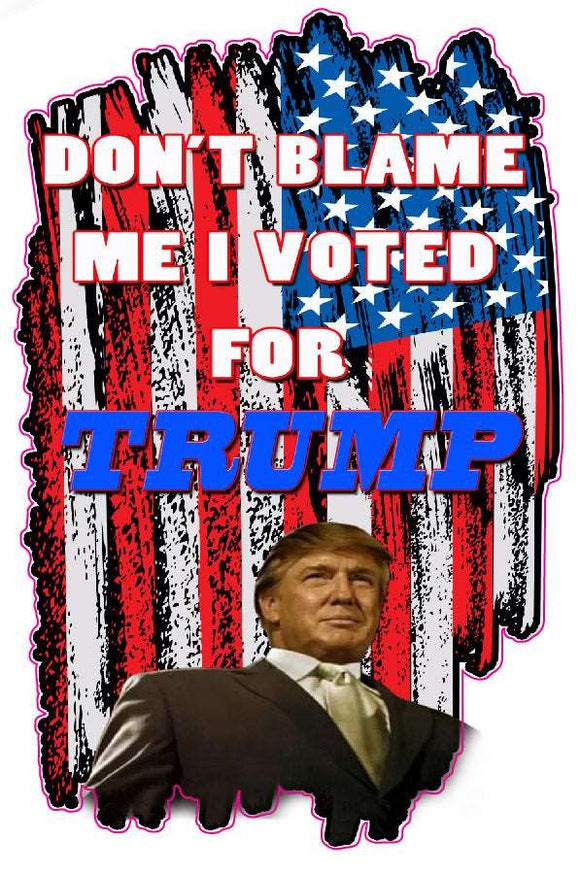 Don't blame me I voted for Trump decal