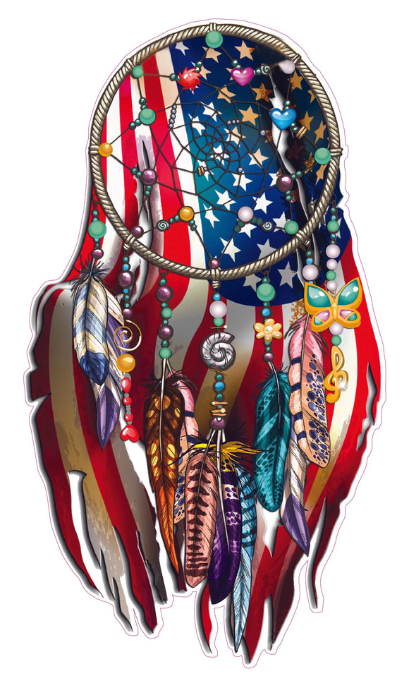 Dream Catcher American Flag decal