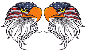 Eagle head American flag v4 Decal pairs