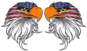 Eagle head American flag v4 Decal pairs