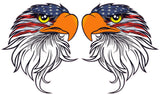 Eagle head American flag v4 Decal pairs