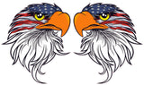 Eagle head American flag v4 Decal pairs